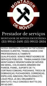 MONTADOR DE MÓVEIS EM EXTREMA.